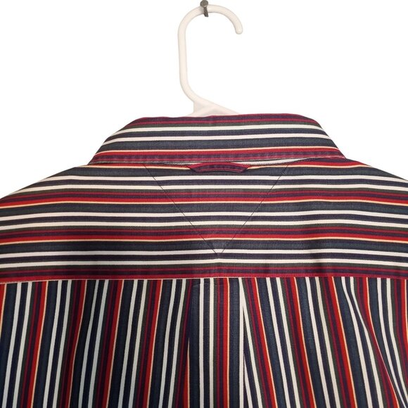 Tommy Hilfiger Vintage 1990's  Men's XXL Striped Button Down Long Sleeve Shirt - Picture 4 of 13